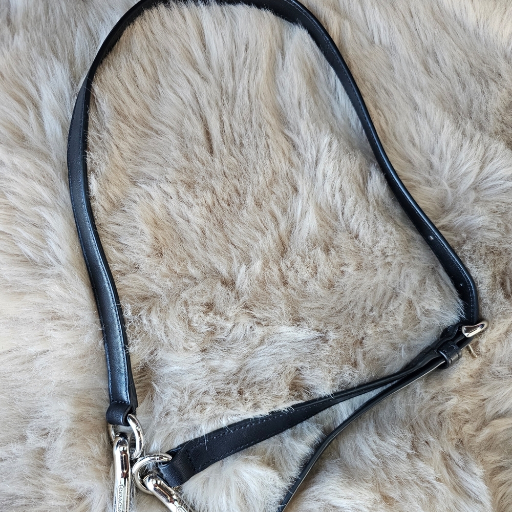 Coach Black Leather Shoulder Strap